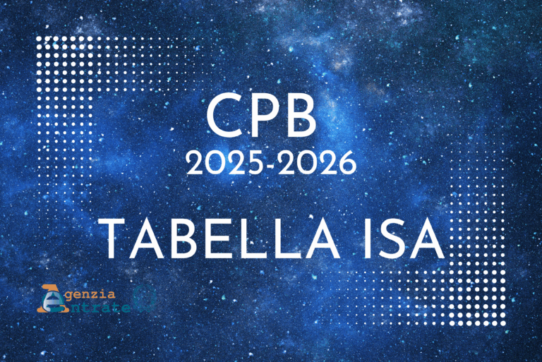 Scopri di più sull'articolo CPB 2025/2026 e SANATORIA 2019/2023 – TABELLA ISA –